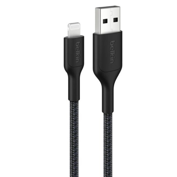 Belkin BoostCharge Pro Braided Lightning to USB-A Cable (1M) - Black