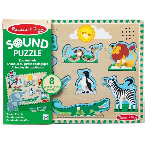 Melissa & Doug - Zoo Animals Sound Puzzle 8pc