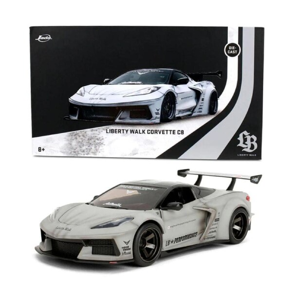 Liberty Walk Corvette C8 Toyo Tires Awthentik 1:24 Scale Diecast Vehicle