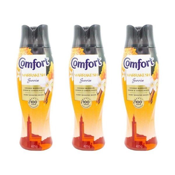 3PK Comfort Scent Booster Beads Marrakesh Sunrise 425g Fabric Freshener