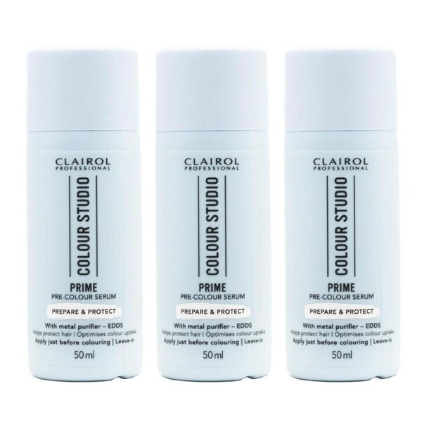 3PK Clairol Professional Colour Studio Prime Pre-Colour Hair Serum 50ml