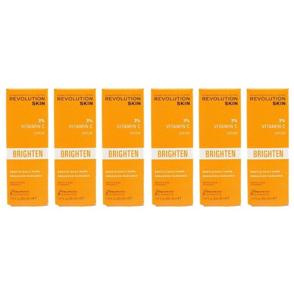 6PK Revolution Skin 3% Vitamin C Serum Brighten 30ml Face Brightening Care