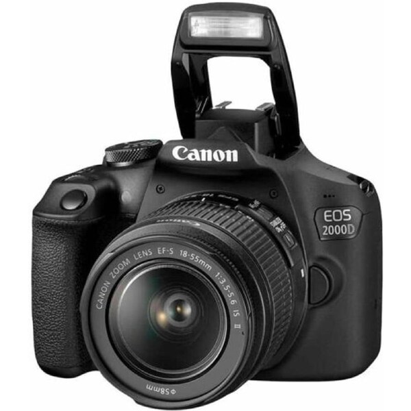 Canon EOS 2000D Kit With EF-S 18-55MM II Rebel T7 DSLR Black - Brand New