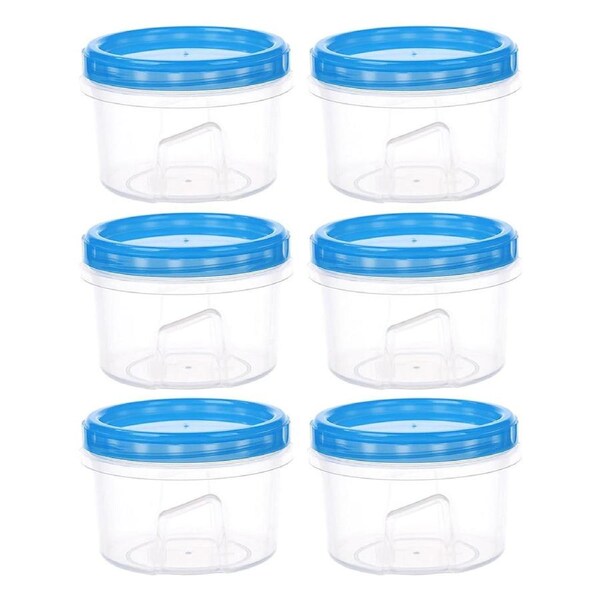 6PCS Reusable Food Storage Box Set Freezer Containers Lunch Prep Refrigerator