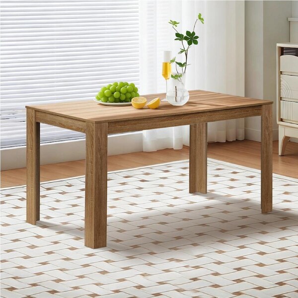 160cm Dining Table Wooden Rectangular Kitchen Table Restaurant Cafe Light Wood