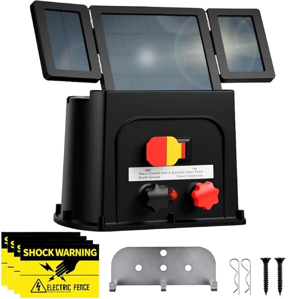 Advwin Electric Fence Charger Energizer Solar Fence Charger 0.1 Joule