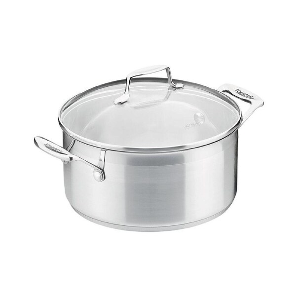 SCANPAN Impact 24cm 4.8L Dutch Oven with Lid Stainless Steel Pot Slow Stew