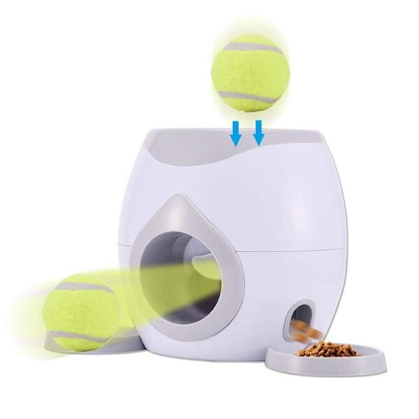 JOYBUY Interactive Tennis Ball Launcher – Automatic Dog Fetch Training Toy