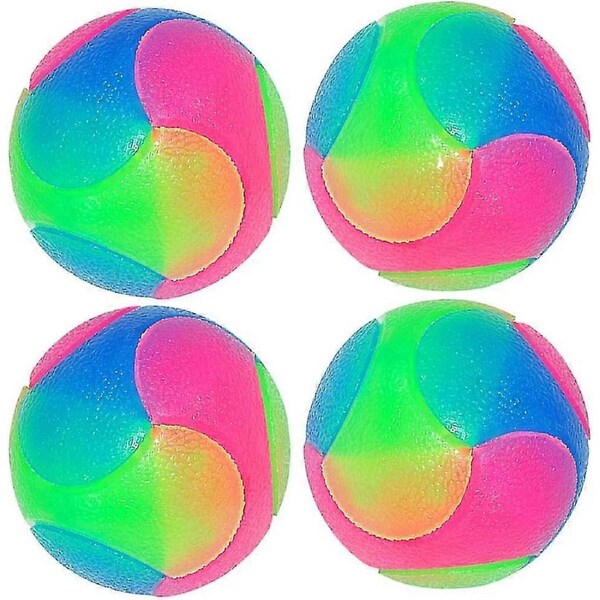 JOYBUY 4-Pack Glowing Dog Balls – Light-Up Bouncing Play Balls