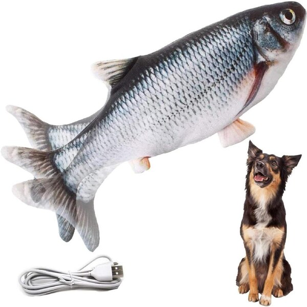 JOYBUY Electric Flapping Fish Dog Toy - Realistic Moving Dog Training Toy