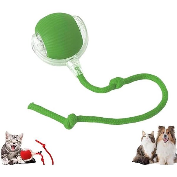 JOYBUY 360° Smart Rolling Ball – Green Automatic Interactive Pet Toy for Dogs & Cats