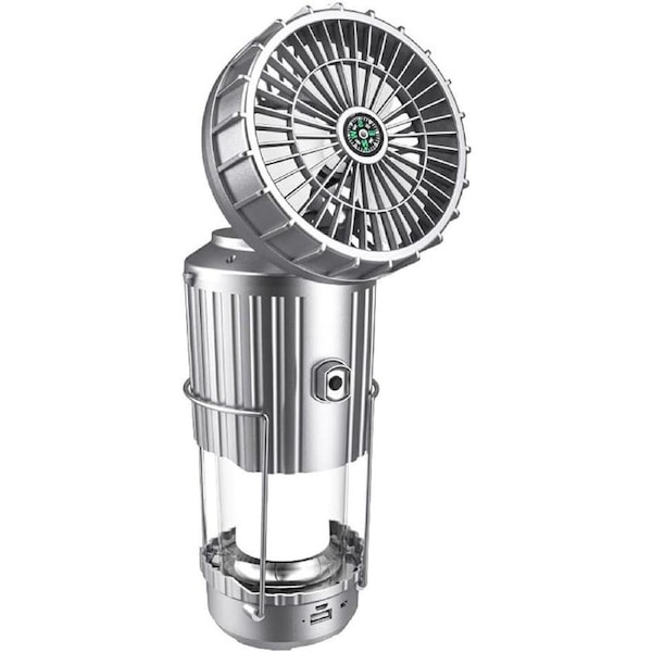 3in1 Solar Camping Lantern Fan with Light for Outdoor and Emergency Use