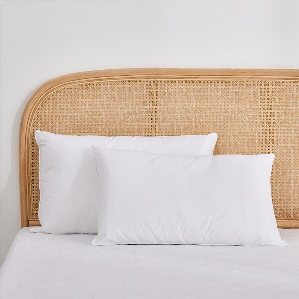 Dreamaker Cotton Cover Bamboo Blend Pillow High Profile Twin Pack