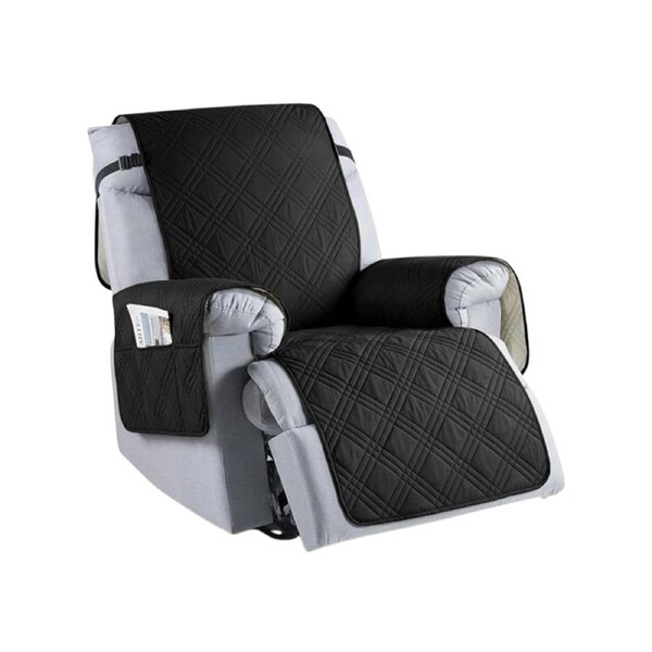 OZNALA Recliner Chair Cover for Armchairs Recliner Non Slip Recliner Covers for Recliner Chair Black