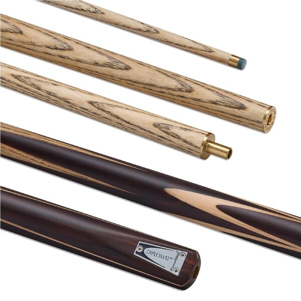 PowerGlide Diplomat 2 Piece 9.5mm Tip Ash Pool Snooker Billiard Cue 19oz