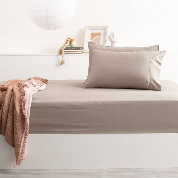 Park Avenue 500TC Bamboo Cotton Sheet w w/ Pillowcases Set Bedding Pewter Queen