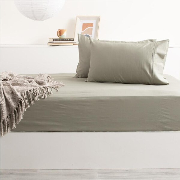 Park Avenue 500TC Bamboo Cotton Sheet w/ 2x Pillowcases Set Bedding Jade Mega King
