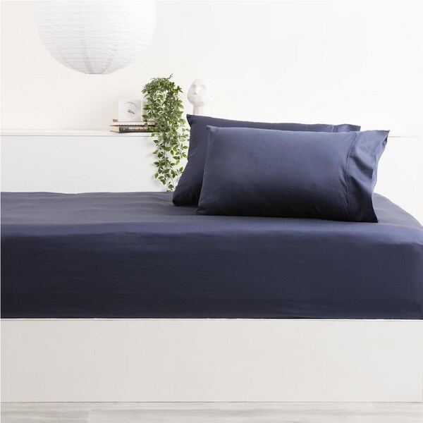 Park Avenue 500TC Bamboo Cotton Sheet w w/ Pillowcases Set Bedding Indigo Mega King