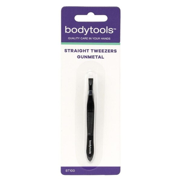 Bodytools Straight Tweezers Gunmental 1 Pack