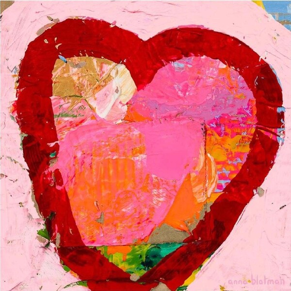 Anna Blatman Trivet Artistic Heart Design Heat Resistant Non Slip 20x20cm