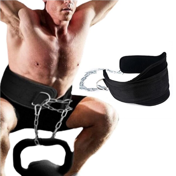 Dip Chain Weightlifting Belt for Dips and Pull-Ups Body Building