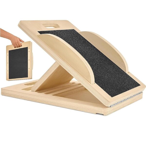 3-in-1 Slant Board with 5 Incline Levels Calf Stretcher Wobble Board