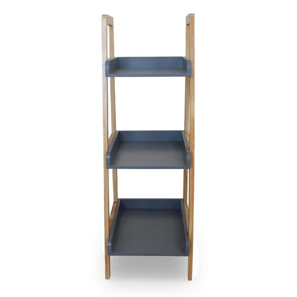 HelloFurniture Hilka 3 Tier Display Ladder Shelf Grey