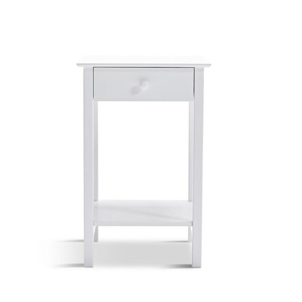 HelloFurniture Franco Bedside Table White