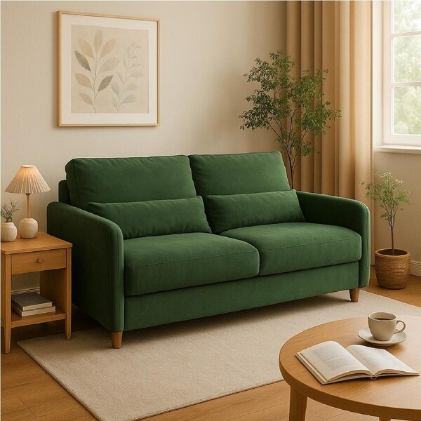 HelloFurniture Olive 3 Seater Corduroy Sofa Bed