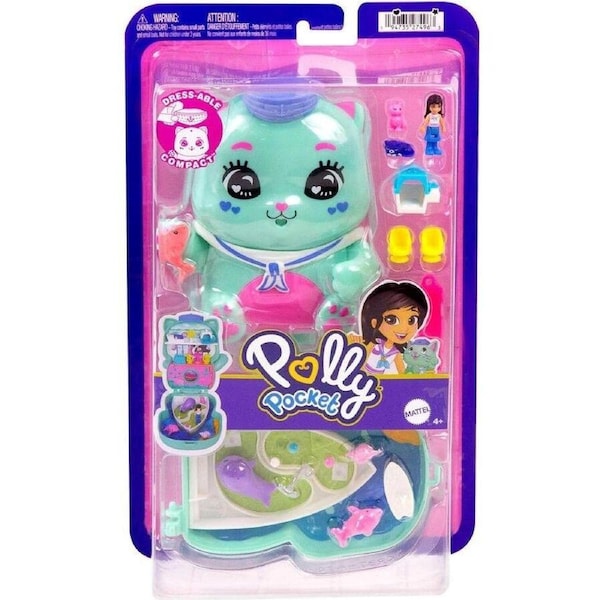 Polly Pocket World Sail Kitty Dressable Compact Playset
