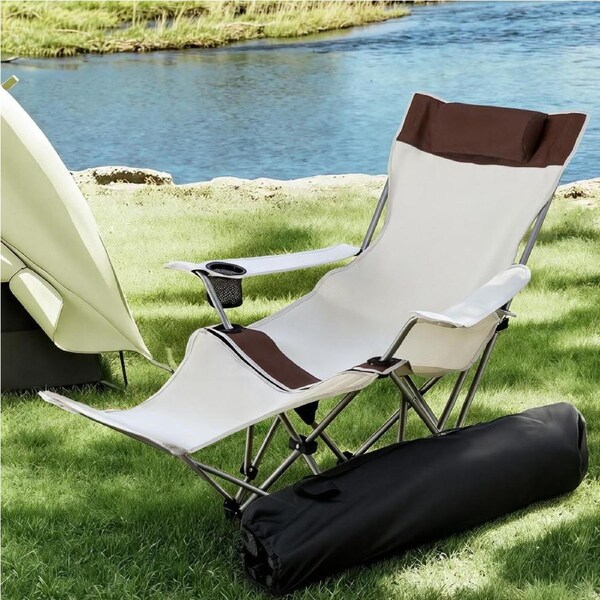 Weisshorn Camping Chair Reclining Adjustable Portable Outdoor Folding Chair