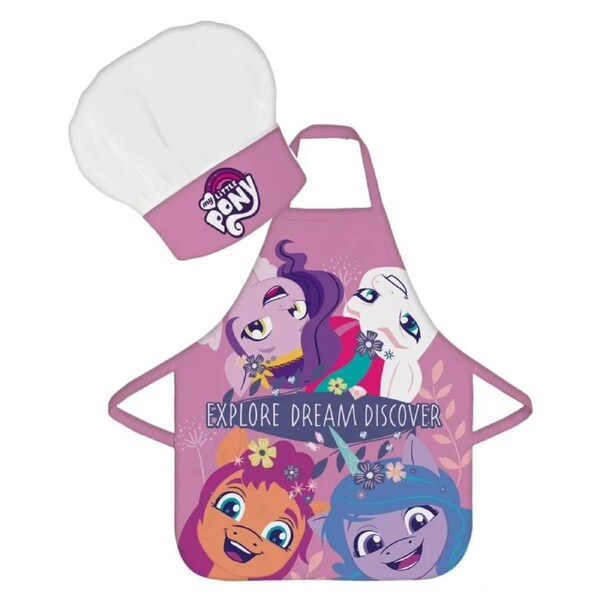 My Little Pony Pink Apron and Chef's Hat Set