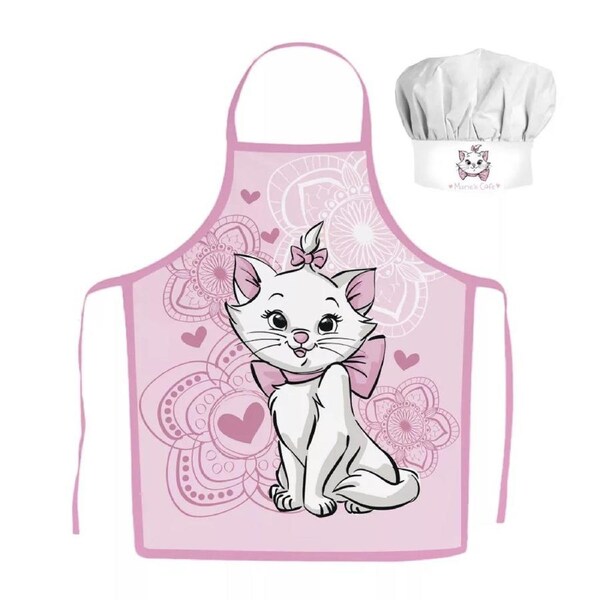 Disney The Aristocats Marie Hearts Kids Apron and Chef's Hat Set