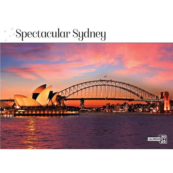 2026 Calendar Prestige Spectacular Sydney 16-Month Horizontal Wall, Bartel CA618