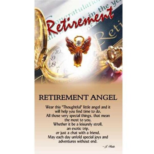 Thoughtful Little Angel Card Retirement 655 and Angel Pin with Austrian Crystals