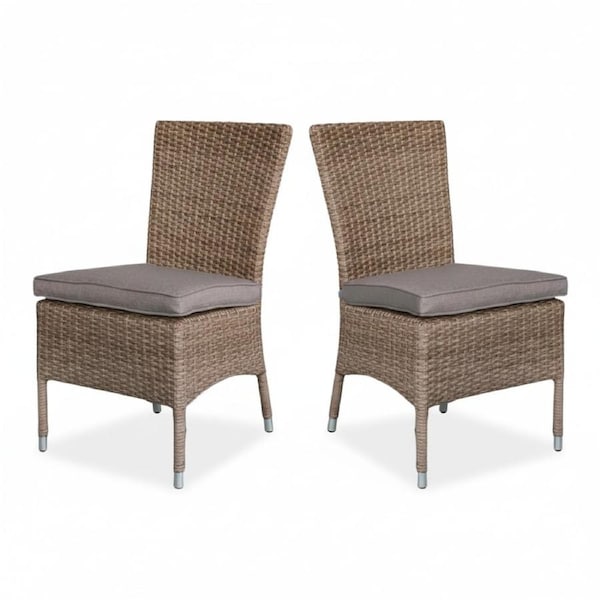 Java 2pc Set Outdoor Rattan Wicker Dining Chair