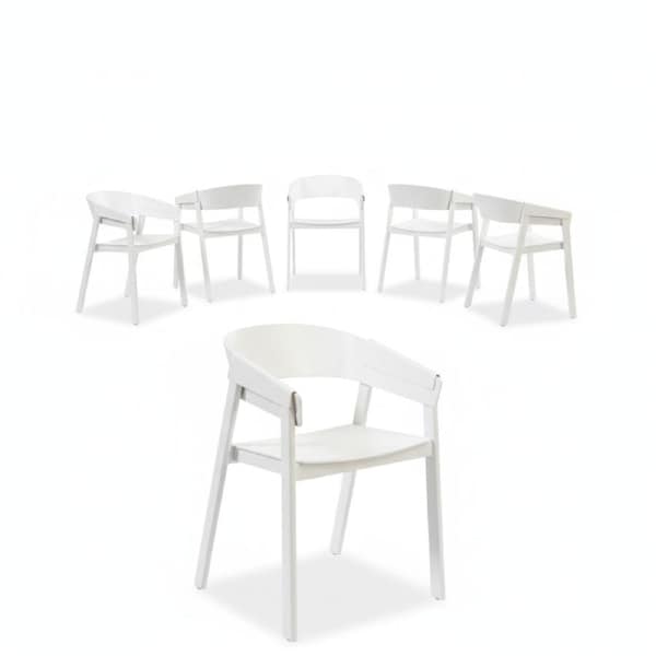 Selena 6pc Set Dining Chair Scandinavian White