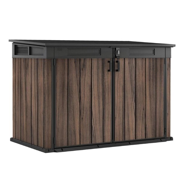 Keter Signature Horizontal Shed - Rosewood Look