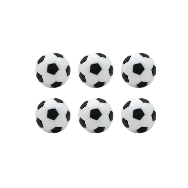 6pc Regent Foosball Table Soccer Themed Playing Balls White/Black