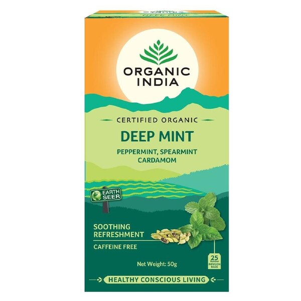 Organic India Deep Mint Tea Bags 25 Pack