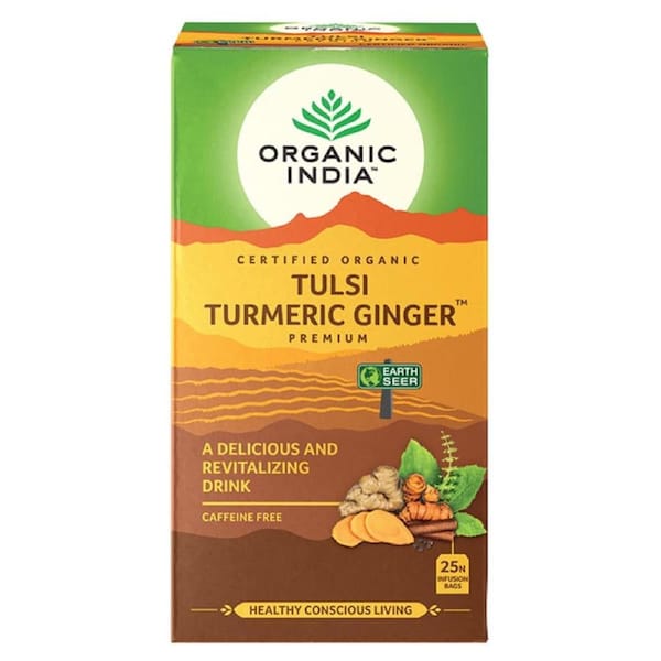 Organic India Tulsi Turmeric Ginger Tea Bags 25 Pack