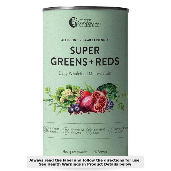 Nutra Naturals Super Greens + Reds Powder 600g