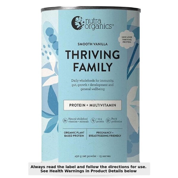 Nutra Naturals Thriving Family Protein+ Smooth Vanilla 450g