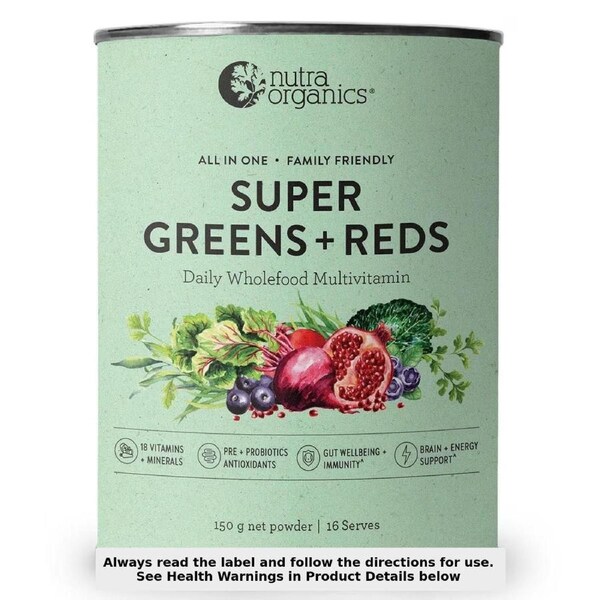 Nutra Naturals Super Greens + Reds Powder 150g