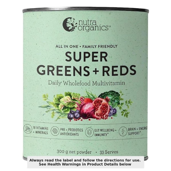 Nutra Naturals Super Greens + Reds Powder 300g