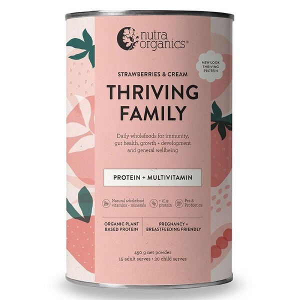 Nutra Naturals Thriving Protein Strawberries & Cream 450g