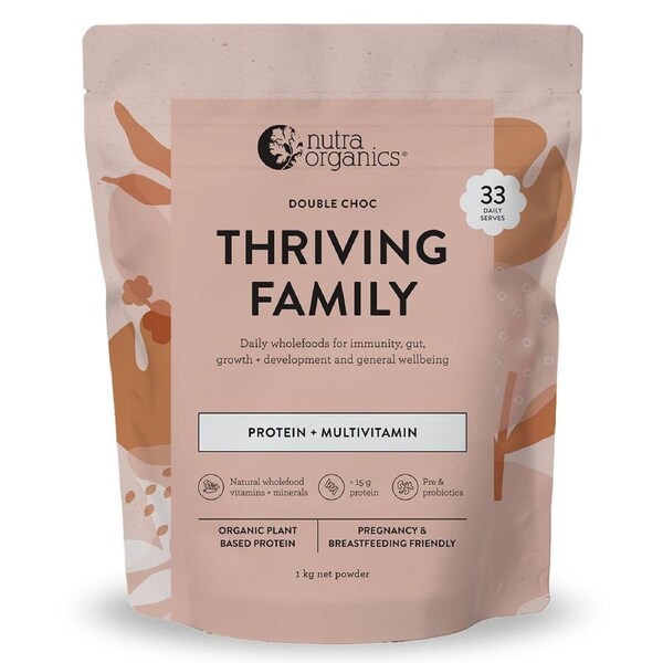 Nutra Naturals Thriving Family Protein Double Choc 1kg