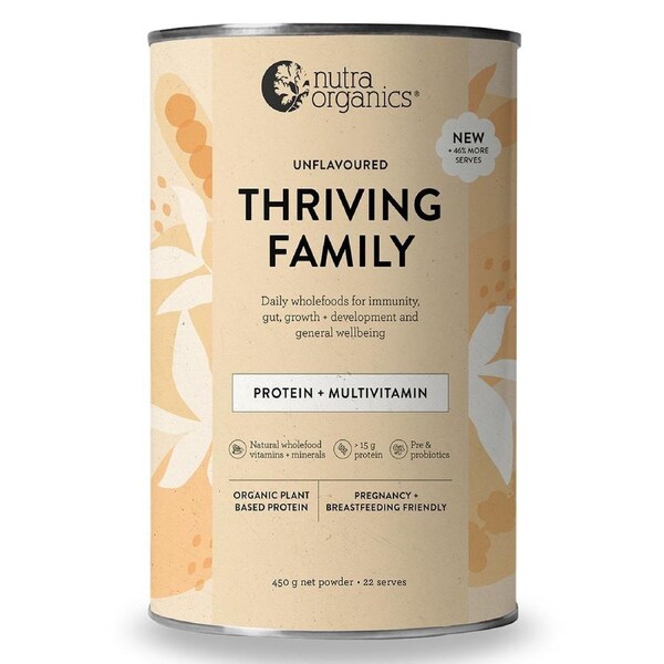 Nutra Naturals Thriving Family Protein Powder Unflavoured 450g