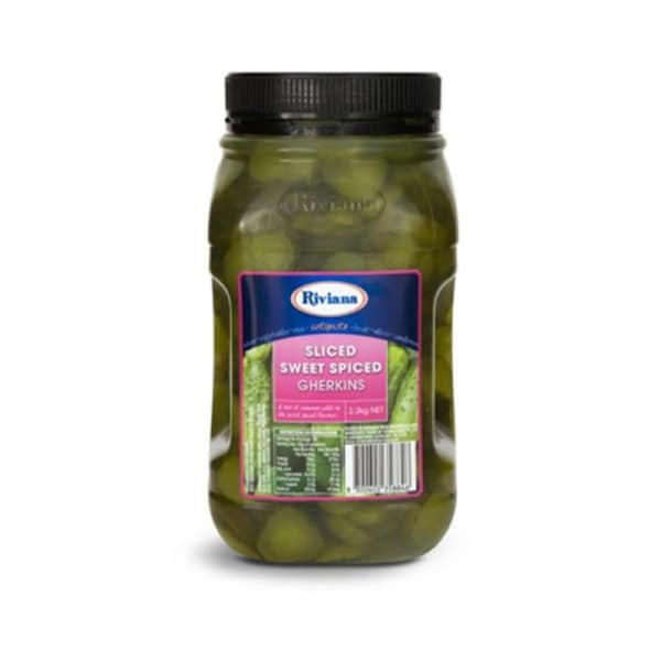 Riviana Gherkins Sliced Sweet Spiced 2.2kg x 1