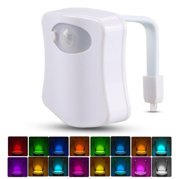 Catzon Toilet Night Light Motion Sensor 16 Colors Novelty Stocking Stuffer